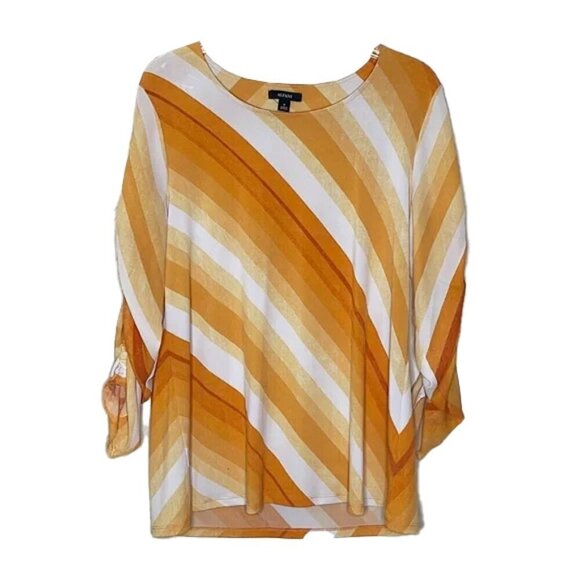 ❤️ ALFANI Striped Blouse Size M - Picture 1 of 4